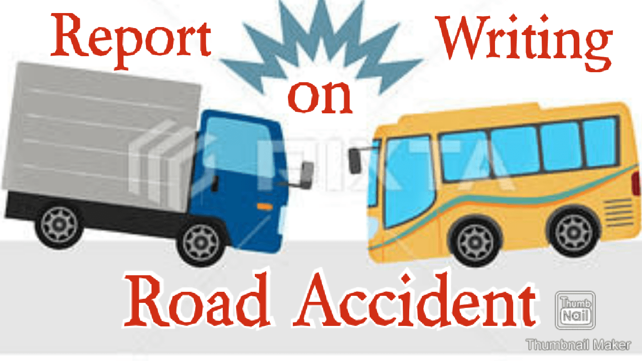 write a newspaper report on road accident within 100 words